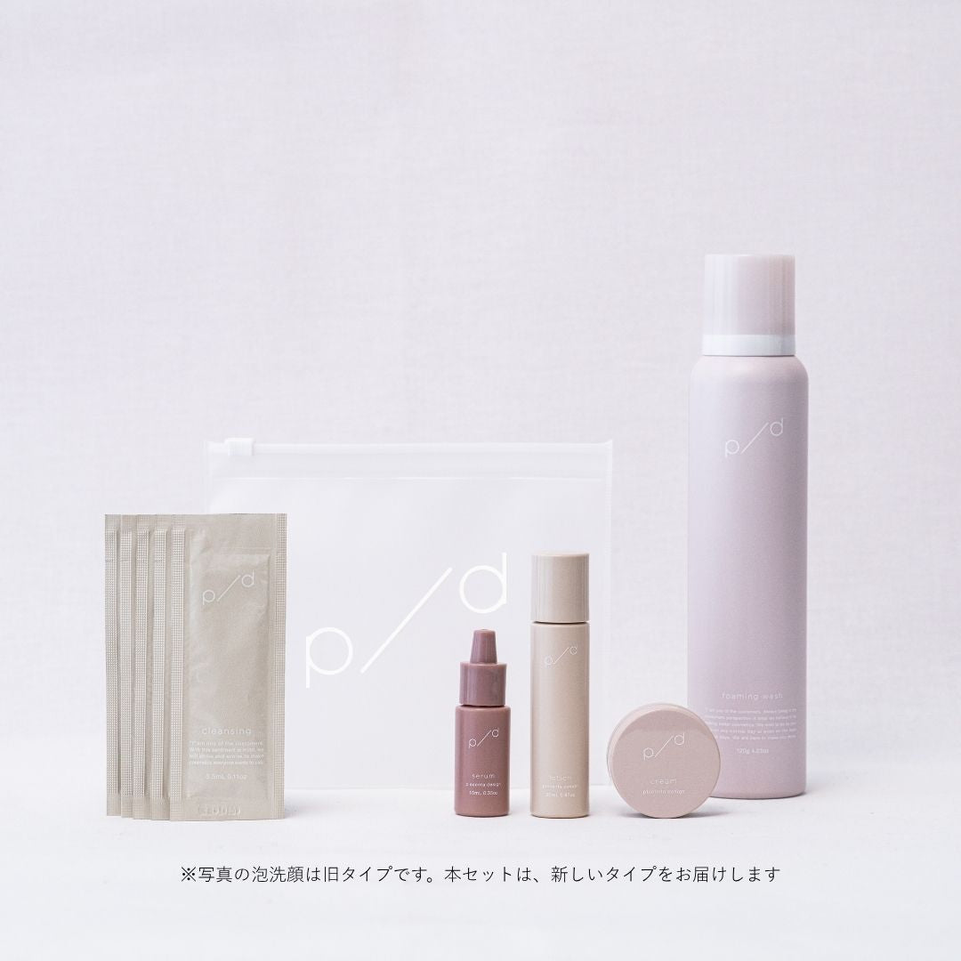 p/d ピーディー 泡洗顔 美容液 2点✖️2セット PRODUCTS｜非分解プラセンタスキンケア「p/d（ピーディー）」